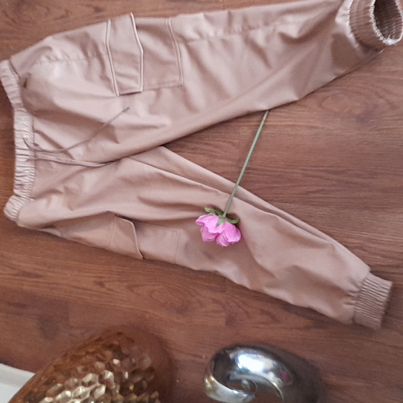 Faux leather Cargo baggy pants size L - Picture 3 of 4